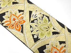 アンティーク　唐花模様織出し袋帯（着用可）